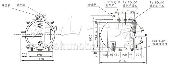 圓形靜態真空干燥機結構示意圖